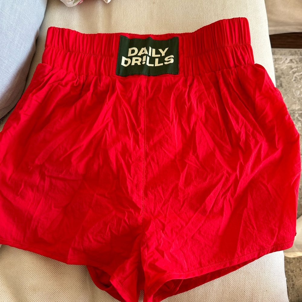 Daily Drills Vibrant Red Athletic Shorts